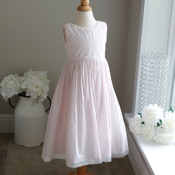 Strasburg Dress Pink with Satin Sash and Embroidery Size 3 Special Occasion - Picture 2 of 7